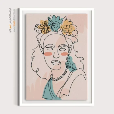 خرید تابلو مدرن - خوشبختی – تابلو طراحی خطی - اسپو دکور