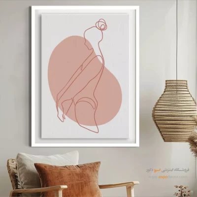 خرید تابلو بوم - درخشش سعادتمند – تابلو طراحی خطی - اسپو دکور