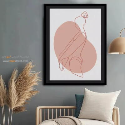 خرید تابلو بوم - درخشش سعادتمند – تابلو طراحی خطی - اسپو دکور