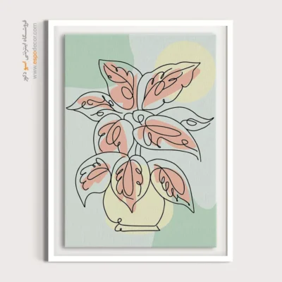 خرید تابلو چاپی روی بوم - درخشندگی – تابلو طراحی خطی - اسپو دکور