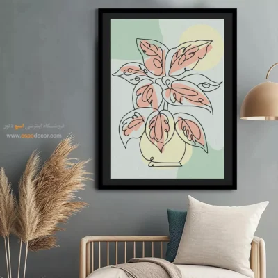 خرید تابلو چاپی روی بوم - درخشندگی – تابلو طراحی خطی - اسپو دکور