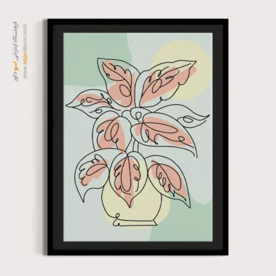 خرید تابلو چاپی روی بوم - درخشندگی – تابلو طراحی خطی - اسپو دکور