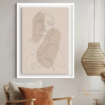 تابلو بوم مدرن و فانتزی - دلهای شاد – تابلو طراحی خطی - اسپو دکور