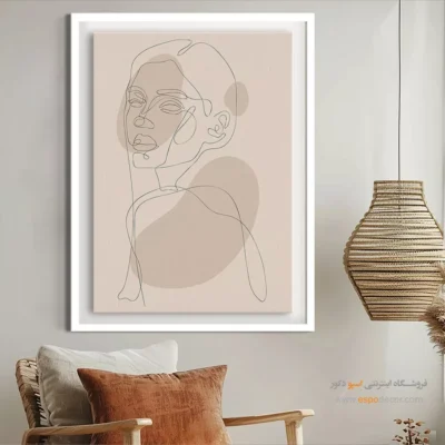 تابلو طراحی خطی انتزاعی - دنج – تابلو طراحی خطی - اسپو دکور