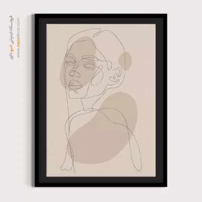 تابلو طراحی خطی انتزاعی - دنج – تابلو طراحی خطی - اسپو دکور