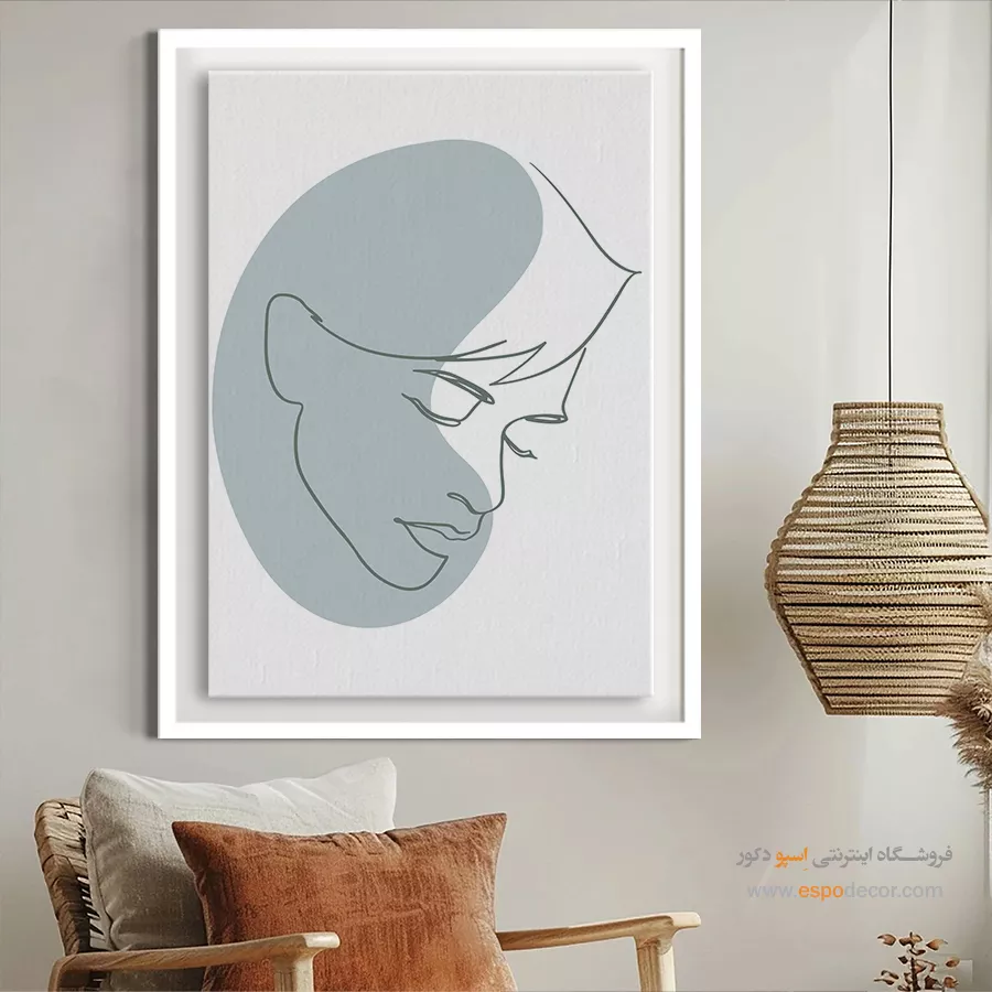 خرید تابلو خطی اندام زن - رویاهای ستاره ای – تابلو طراحی خطی - اسپو دکور