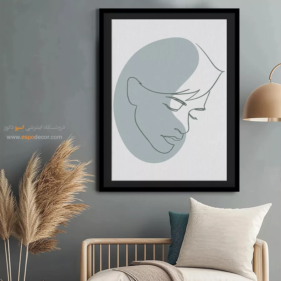 خرید تابلو خطی اندام زن - رویاهای ستاره ای – تابلو طراحی خطی - اسپو دکور