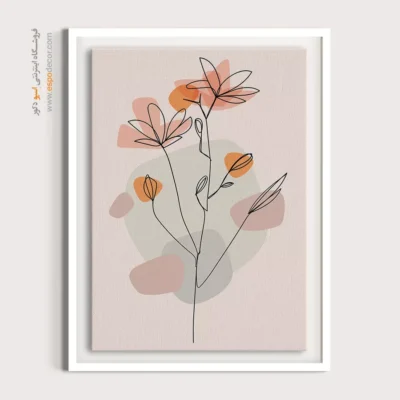 تابلو بوم طرح چهره خطی - رویایی – تابلو طراحی خطی - اسپو دکور