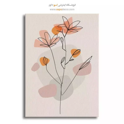 تابلو بوم طرح چهره خطی