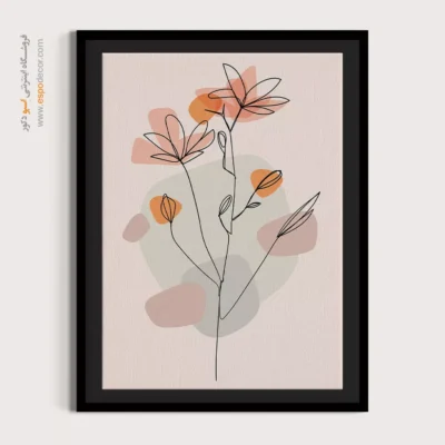 تابلو بوم طرح چهره خطی - رویایی – تابلو طراحی خطی - اسپو دکور