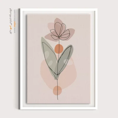 تابلو بوم خطی زن با کلاه - ستاره درخشان – تابلو طراحی خطی - اسپو دکور