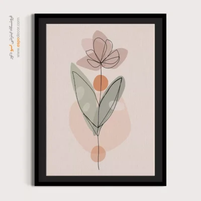 تابلو بوم خطی زن با کلاه - ستاره درخشان – تابلو طراحی خطی - اسپو دکور