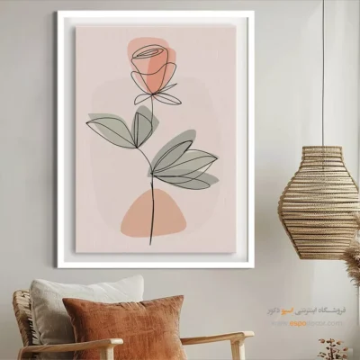 خرید تابلو فشن دخترانه - سعادت – تابلو طراحی خطی - اسپو دکور