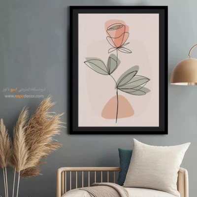 خرید تابلو فشن دخترانه - سعادت – تابلو طراحی خطی - اسپو دکور