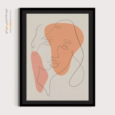 تابلو بوم مناسب اتاق خواب - سفر شاد – تابلو طراحی خطی - اسپو دکور