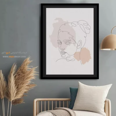 تابلو بوم مناسب اتاق دختران - شادی – تابلو طراحی خطی - اسپو دکور