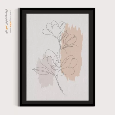 تابلو بوم طرح پرتره خطی زن - شادی بخش – تابلو طراحی خطی - اسپو دکور