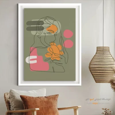 تابلو طراحی خطی انتزاعی - شادی تابناک – تابلو طراحی خطی - اسپو دکور