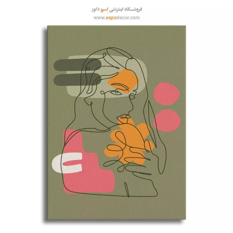 تابلو طراحی خطی انتزاعی