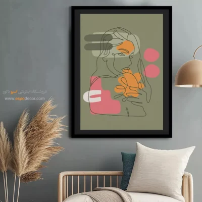 تابلو طراحی خطی انتزاعی - شادی تابناک – تابلو طراحی خطی - اسپو دکور