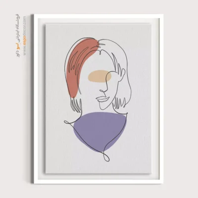 خرید تابلو خطی دختران - شب پر ستاره – تابلو طراحی خطی - اسپو دکور