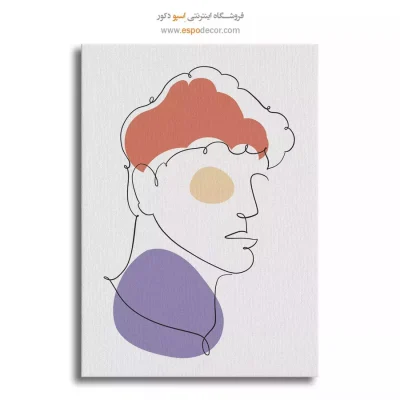 تابلو بوم خطی زن با کلاه