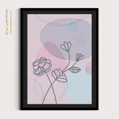 تابلو بوم طرح نقاشی خطی - صمیمانه – تابلو طراحی خطی - اسپو دکور