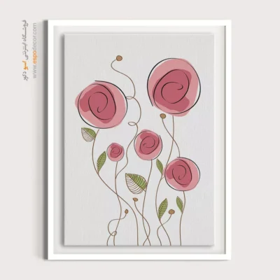 تابلو بوم مدرن و فانتزی - عشق – تابلو طراحی خطی - اسپو دکور