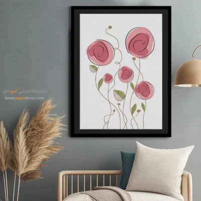 تابلو بوم مدرن و فانتزی - عشق – تابلو طراحی خطی - اسپو دکور