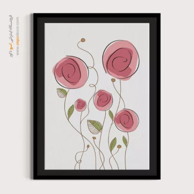 تابلو بوم مدرن و فانتزی - عشق – تابلو طراحی خطی - اسپو دکور