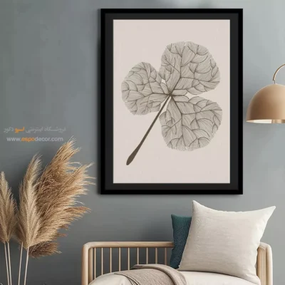 خرید تابلو مینیمال گل - فانتزی – تابلو طراحی خطی - اسپو دکور