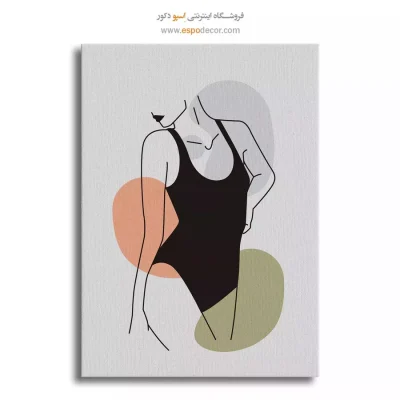 تابلو طراحی خطی زن