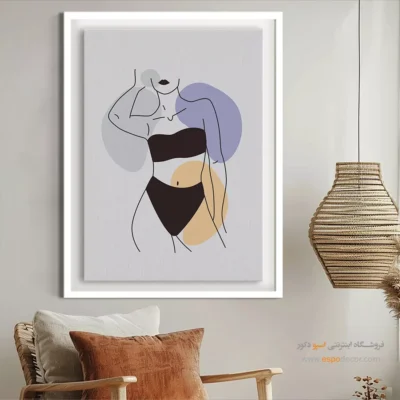 تابلو طراحی خطی پرتره - قلب – تابلو طراحی خطی - اسپو دکور