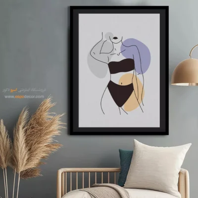 تابلو طراحی خطی پرتره - قلب – تابلو طراحی خطی - اسپو دکور
