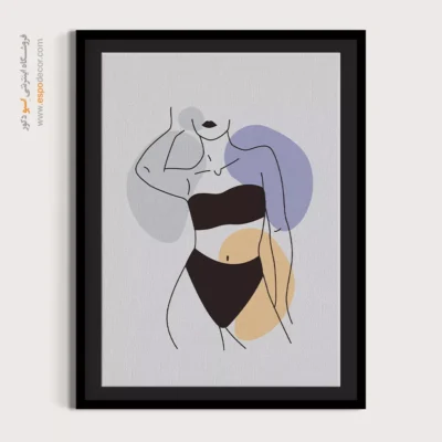 تابلو طراحی خطی پرتره - قلب – تابلو طراحی خطی - اسپو دکور