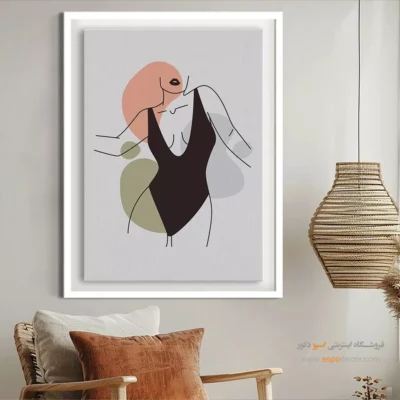 تابلو طراحی خطی ساده - قلب مهربان – تابلو طراحی خطی - اسپو دکور