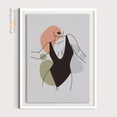 تابلو طراحی خطی ساده - قلب مهربان – تابلو طراحی خطی - اسپو دکور