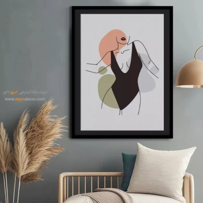 تابلو طراحی خطی ساده - قلب مهربان – تابلو طراحی خطی - اسپو دکور