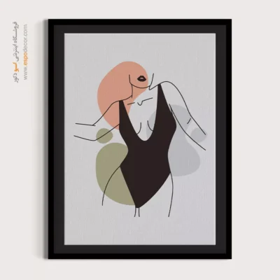 تابلو طراحی خطی ساده - قلب مهربان – تابلو طراحی خطی - اسپو دکور