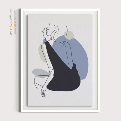 تابلو طراحی خطی انتزاعی - قلب هارمونی – تابلو طراحی خطی - اسپو دکور