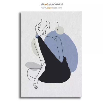 تابلو طراحی خطی انتزاعی