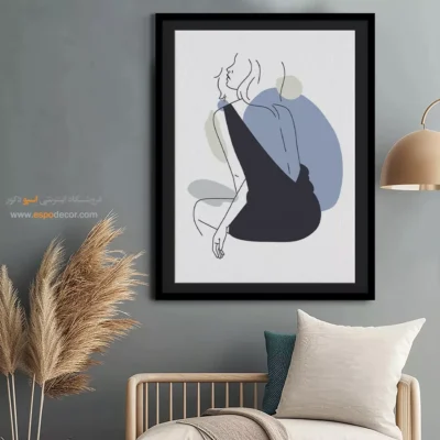 تابلو طراحی خطی انتزاعی - قلب هارمونی – تابلو طراحی خطی - اسپو دکور