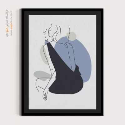 تابلو طراحی خطی انتزاعی - قلب هارمونی – تابلو طراحی خطی - اسپو دکور