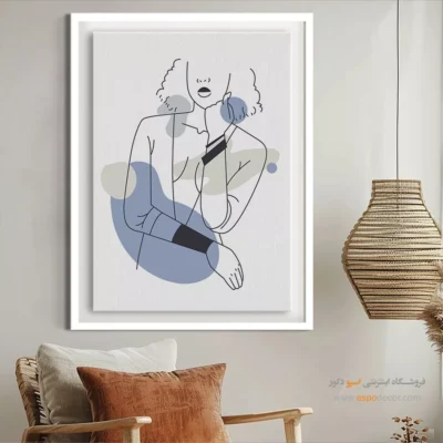 تابلو طراحی خطی گل - گرامی – تابلو طراحی خطی - اسپو دکور