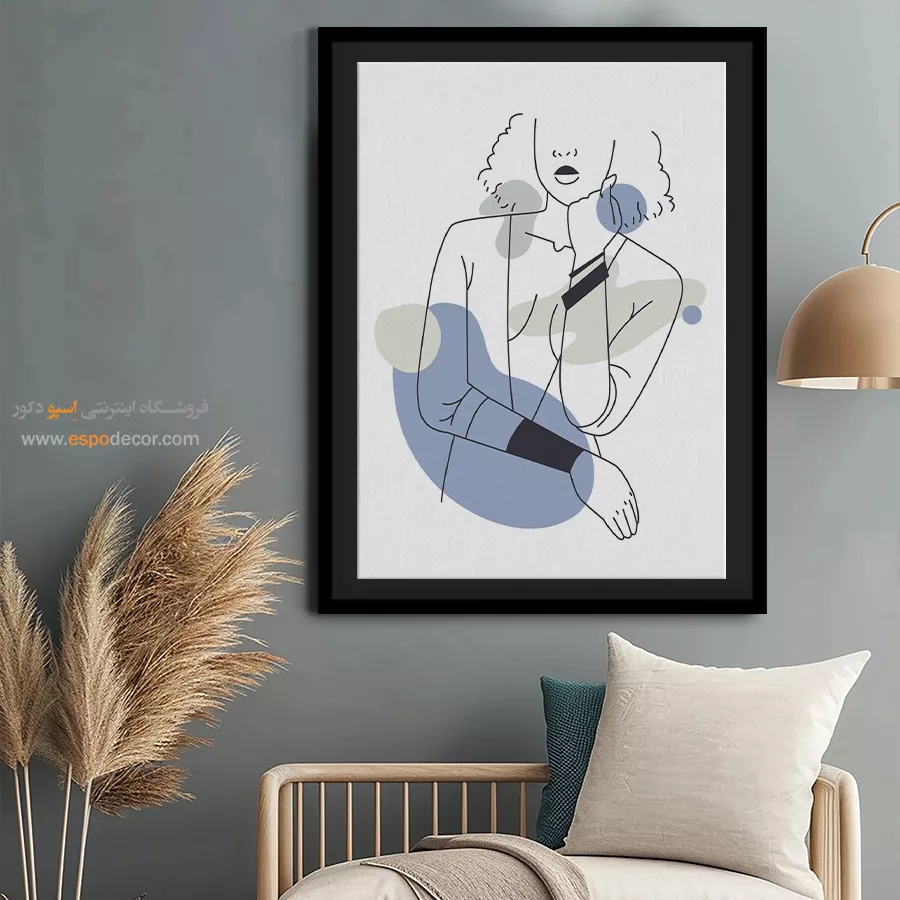 تابلو طراحی خطی گل - گرامی – تابلو طراحی خطی - اسپو دکور