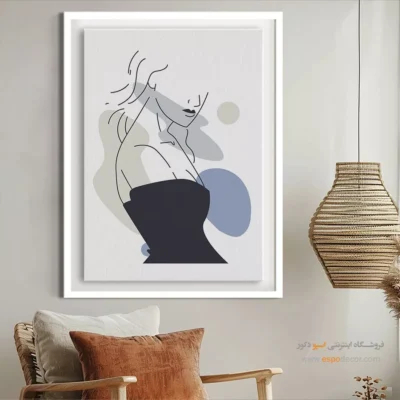 خرید تابلو خطی دختران - گرانبها – تابلو طراحی خطی - اسپو دکور