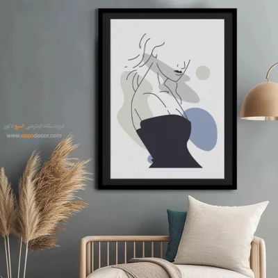 خرید تابلو خطی دختران - گرانبها – تابلو طراحی خطی - اسپو دکور