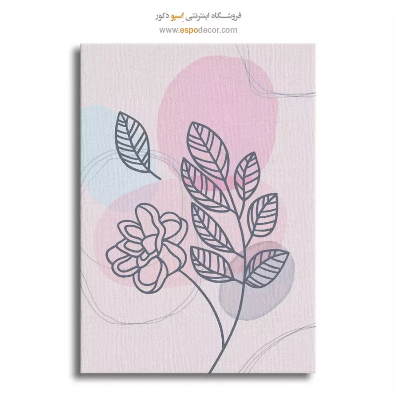 تابلو بوم طرح گل خطی
