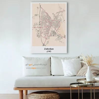 تابلو نقشه شهر زاهدان
