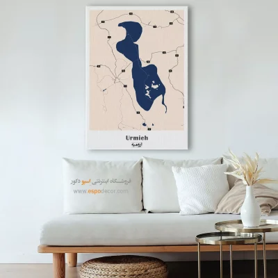 تابلو نقشه دریاچه ارومیه